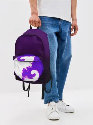 Рюкзак джинсовый / Кошачий Инь - Янь