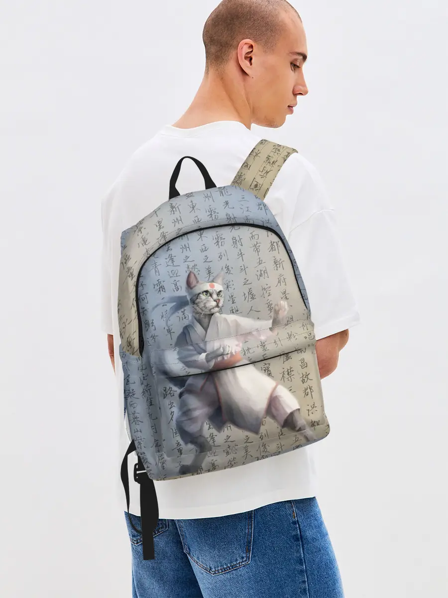 Рюкзак джинсовый / Karate cat