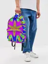 Рюкзак джинсовый / Неоновый фрактал