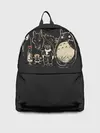 Рюкзак джинсовый / My Neighbor Totoro группа на черном
