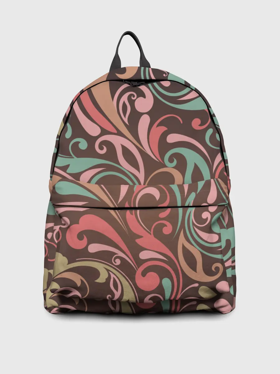 Рюкзак джинсовый / Узор хохломы