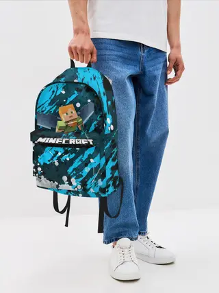 Рюкзак джинсовый / Minecraft / Майнкрафт
