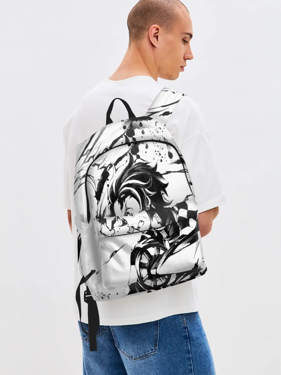 Рюкзак джинсовый / KIMETSU NO YAIBA TANJIRO KAMADO