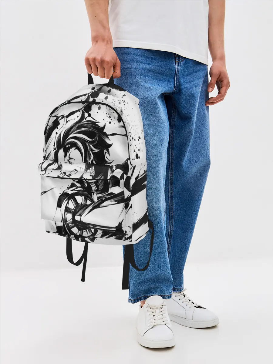 Рюкзак джинсовый / KIMETSU NO YAIBA TANJIRO KAMADO