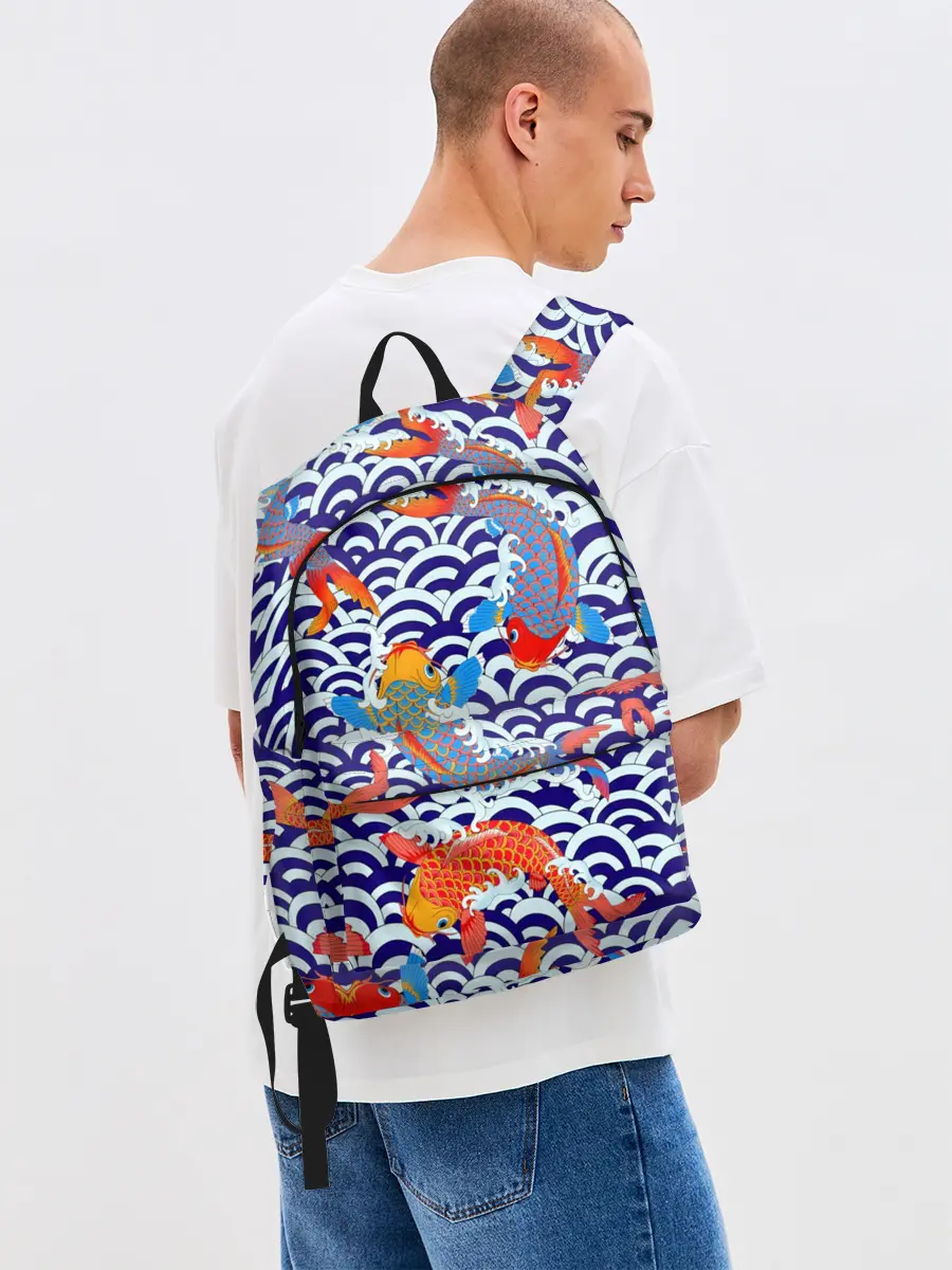Рюкзак джинсовый / Карп Кои
