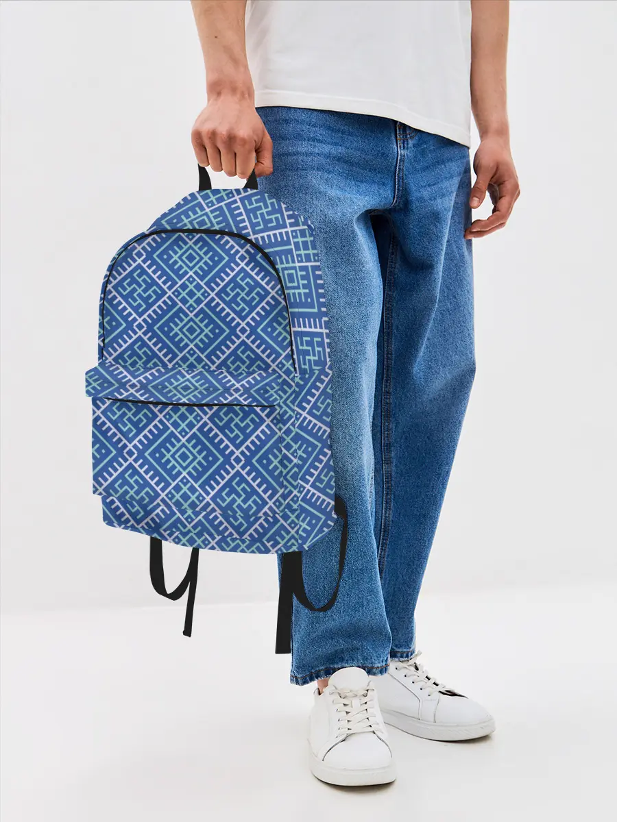 Рюкзак джинсовый / Славянский орнамент