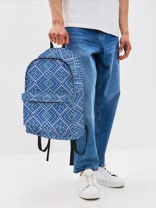 Рюкзак джинсовый / Славянский орнамент