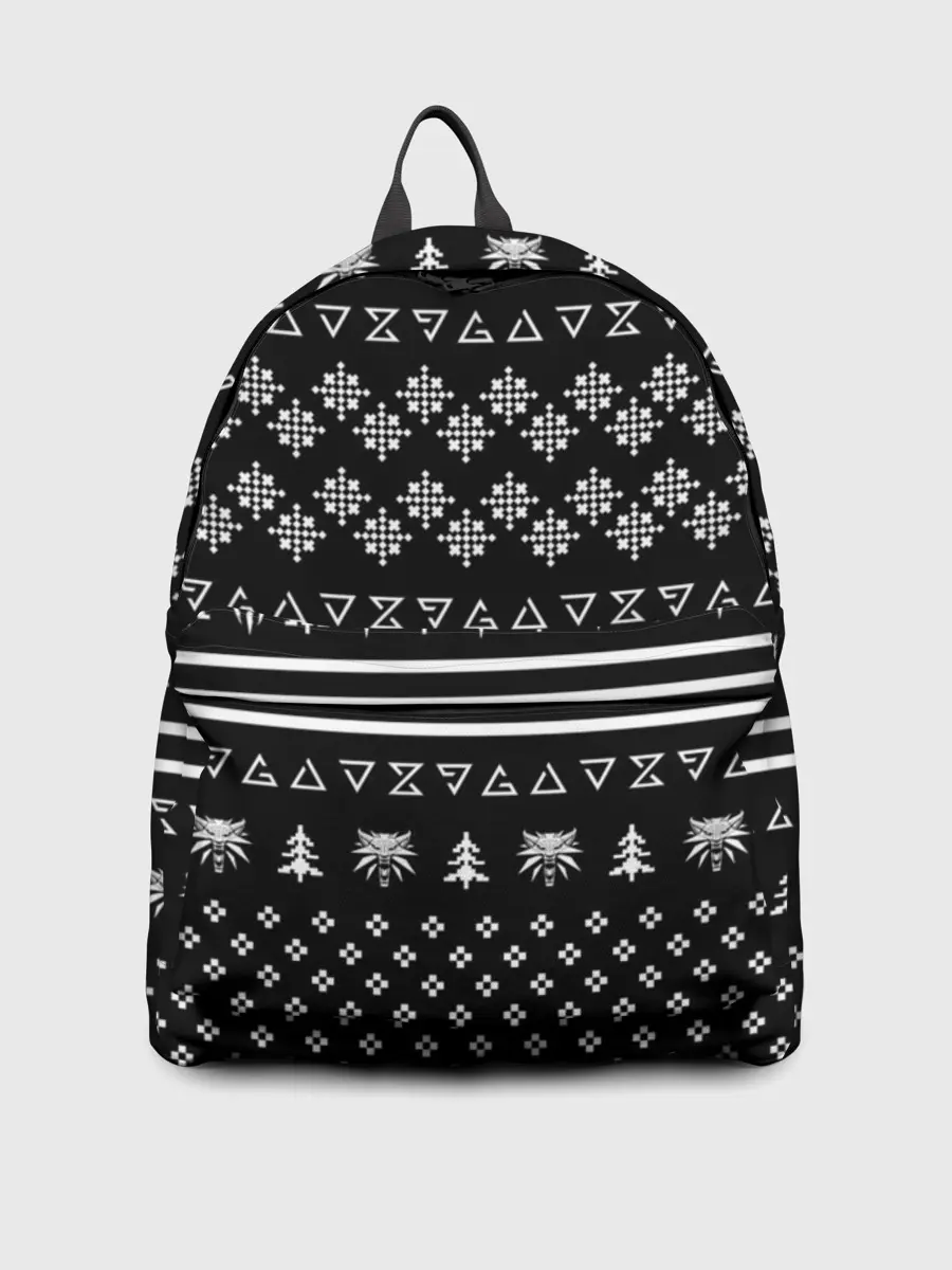 Рюкзак джинсовый / ВЕДЬМАК НОВОГОДНИЙ