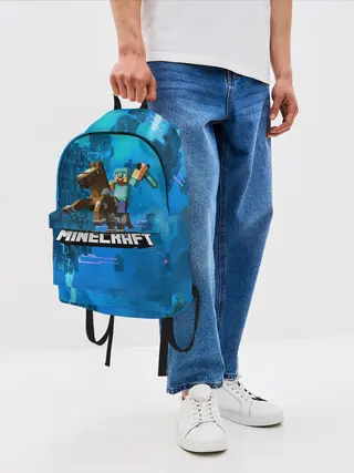 Рюкзак джинсовый / Майнкрафт
