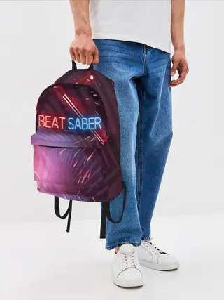 Рюкзак джинсовый / Beat Saber