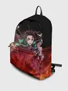 Рюкзак джинсовый / Kimetsu no Yaiba в пламени