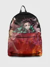 Рюкзак джинсовый / Kimetsu no Yaiba в пламени