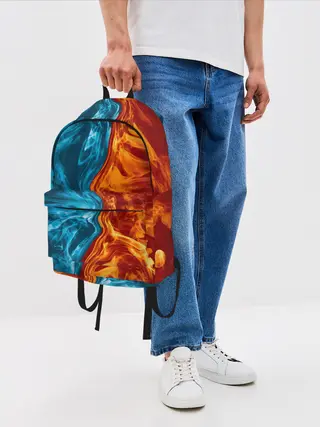 Рюкзак джинсовый / Огонь и вода