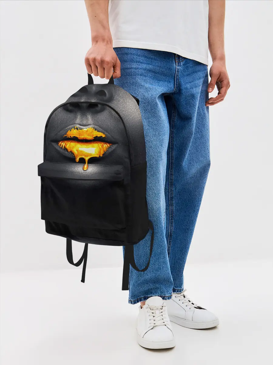 Рюкзак джинсовый / Мода: Губы