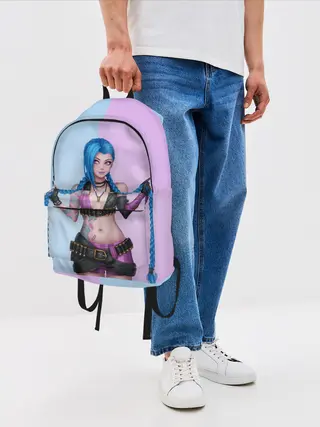 Рюкзак джинсовый / League of Legends Jinx