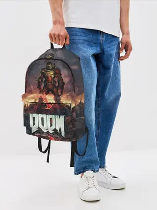Рюкзак джинсовый / DOOM ETERNAL