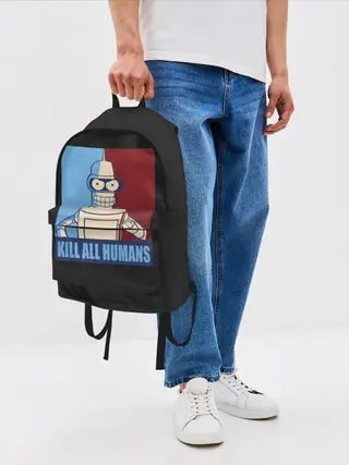 Рюкзак джинсовый / бендер,футурама