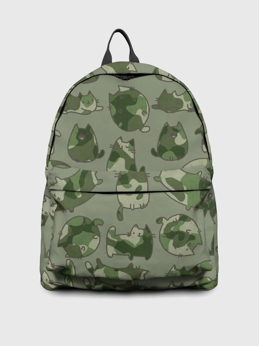 Рюкзак джинсовый / Камуфляж с котиками