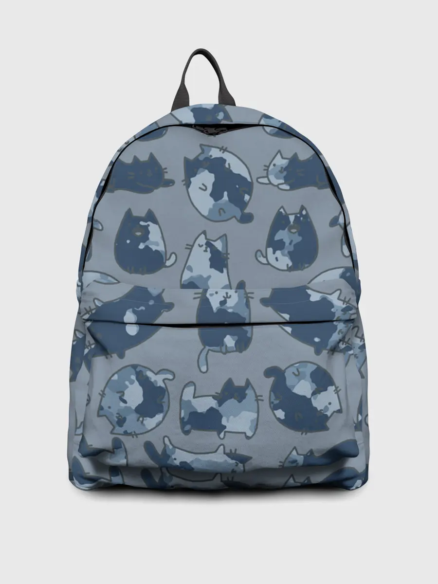 Рюкзак джинсовый / Камуфляж с котиками