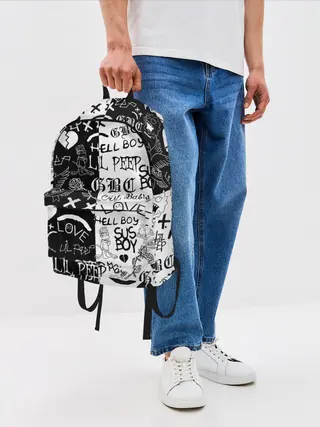 Рюкзак джинсовый / LIL PEEP LOGOBOMBING | ЛИЛ ПИП