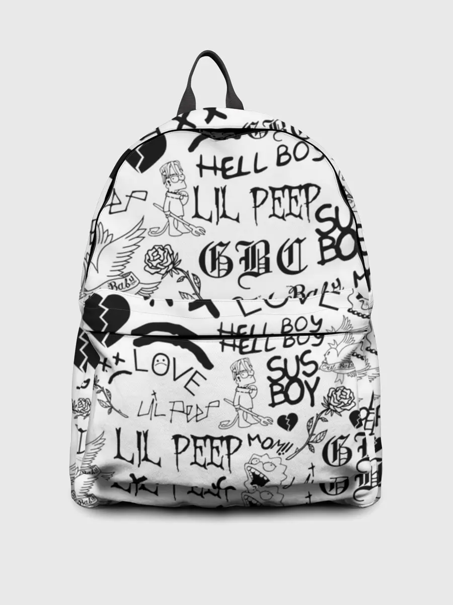 Рюкзак джинсовый / LIL PEEP | ЛИЛ ПИП LOGOBOMBING