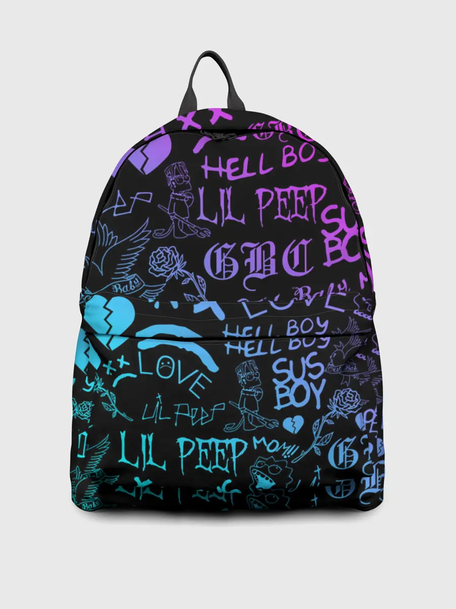 Рюкзак джинсовый / LIL PEEP NEON | ЛИЛ ПИП НЕОН