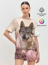 Женская пижама с шортами / Красивый Волк