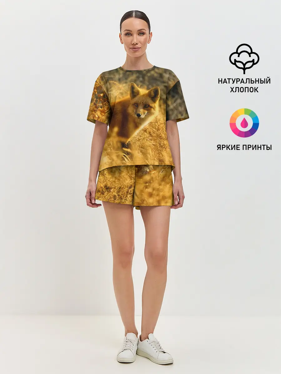 Женская пижама с шортами / Рыжая Лиса