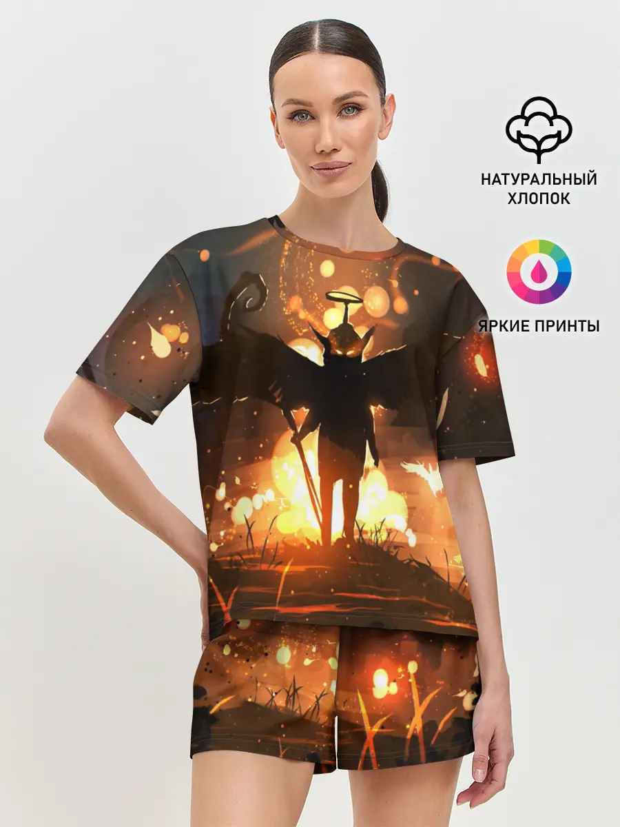 Женская пижама с шортами / Темный ангел ада
