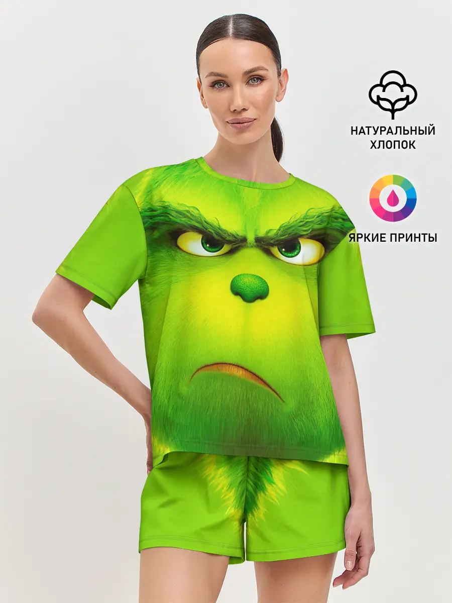 Женская пижама с шортами / Гринч 3D/ The Grinch