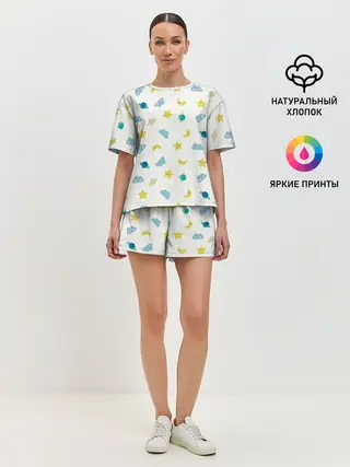 Женская пижама с шортами / Спокойной ночи