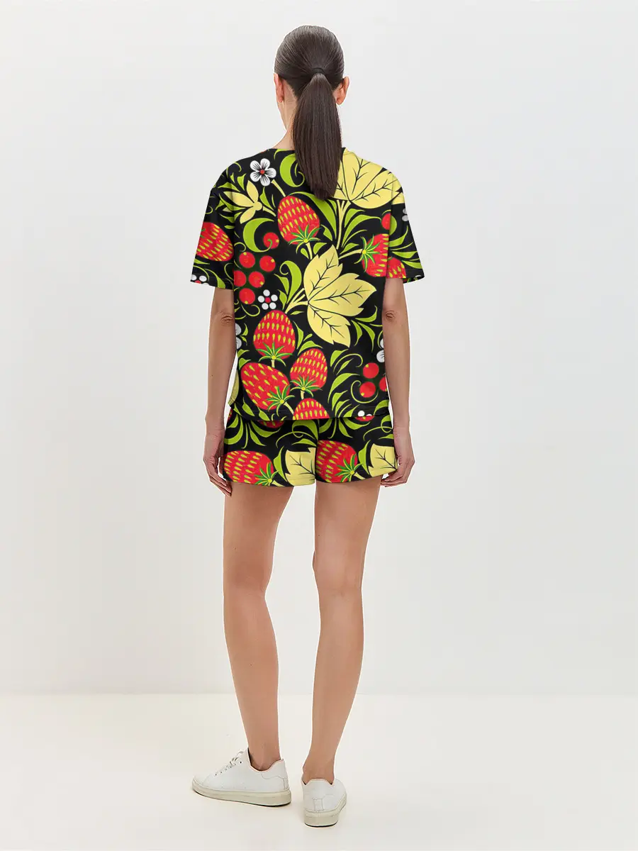 Женская пижама с шортами / Хохлома