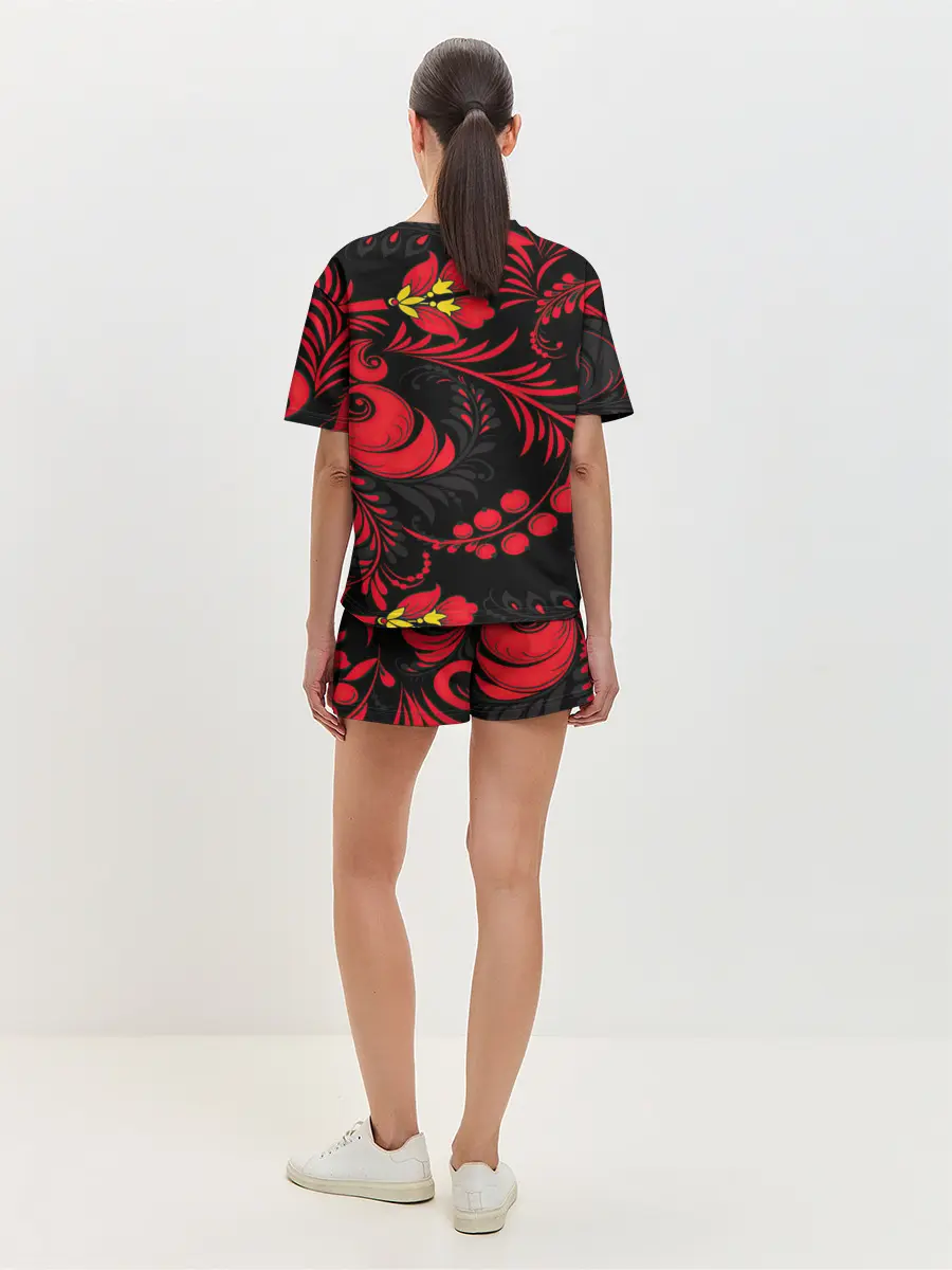 Женская пижама с шортами / Хохлома