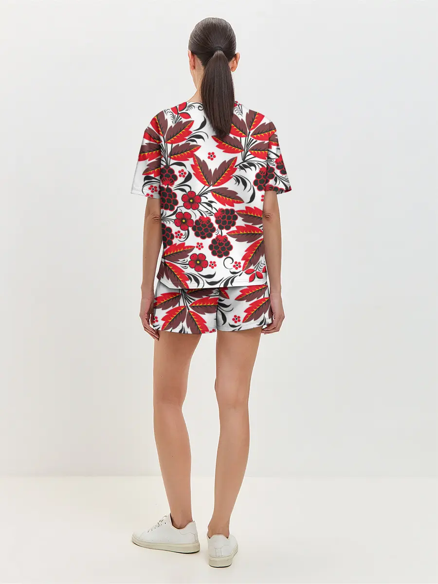 Женская пижама с шортами / Хохлома