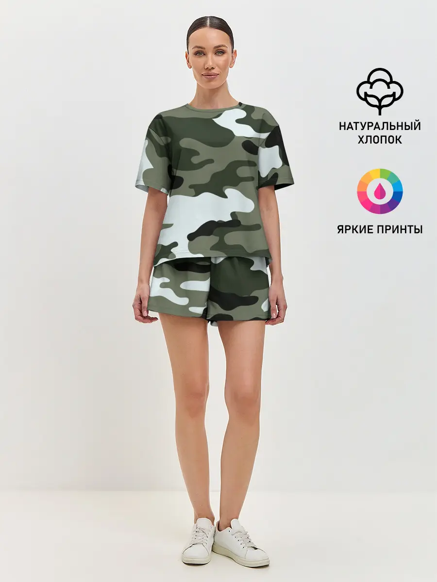 Женская пижама с шортами / camouflage 2
