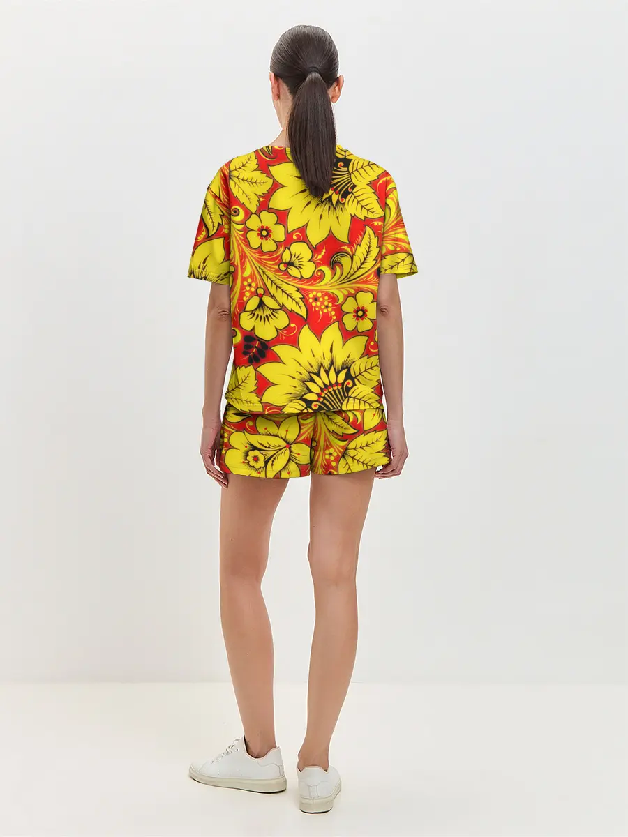 Женская пижама с шортами / Хохлома