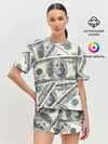 Женская пижама с шортами / Доллары