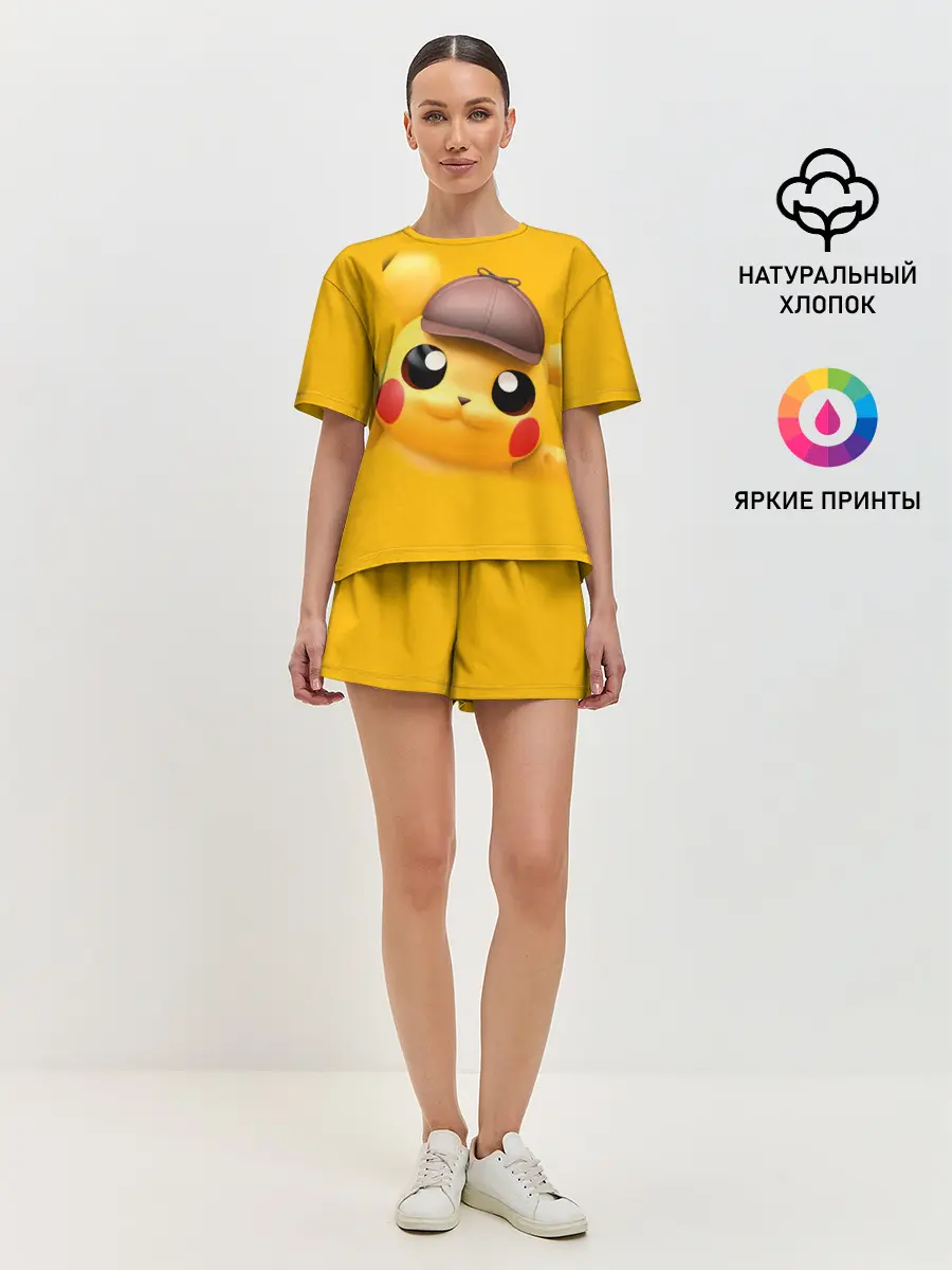 Женская пижама с шортами / Pikachu Pika Pika