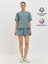 Женская пижама с шортами / Капли.