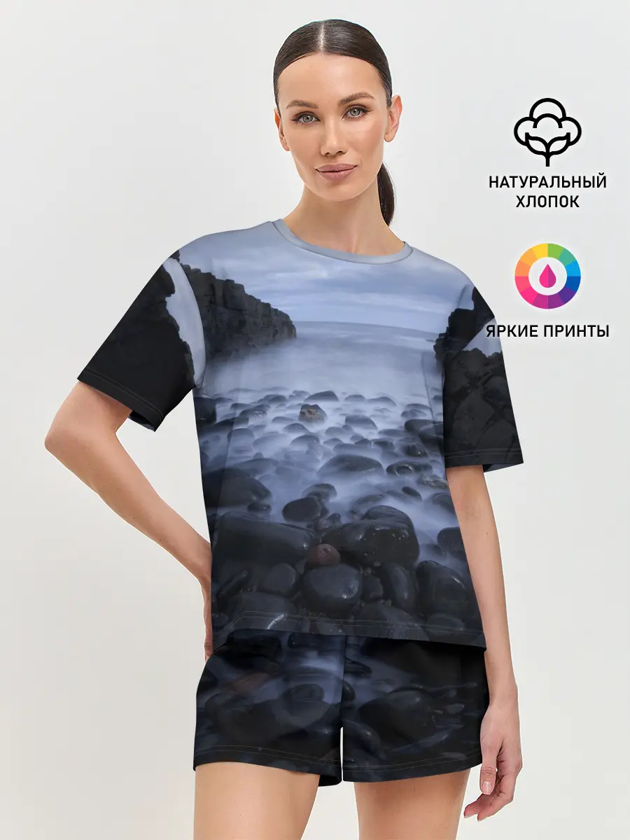 Женская пижама с шортами / Горные породы