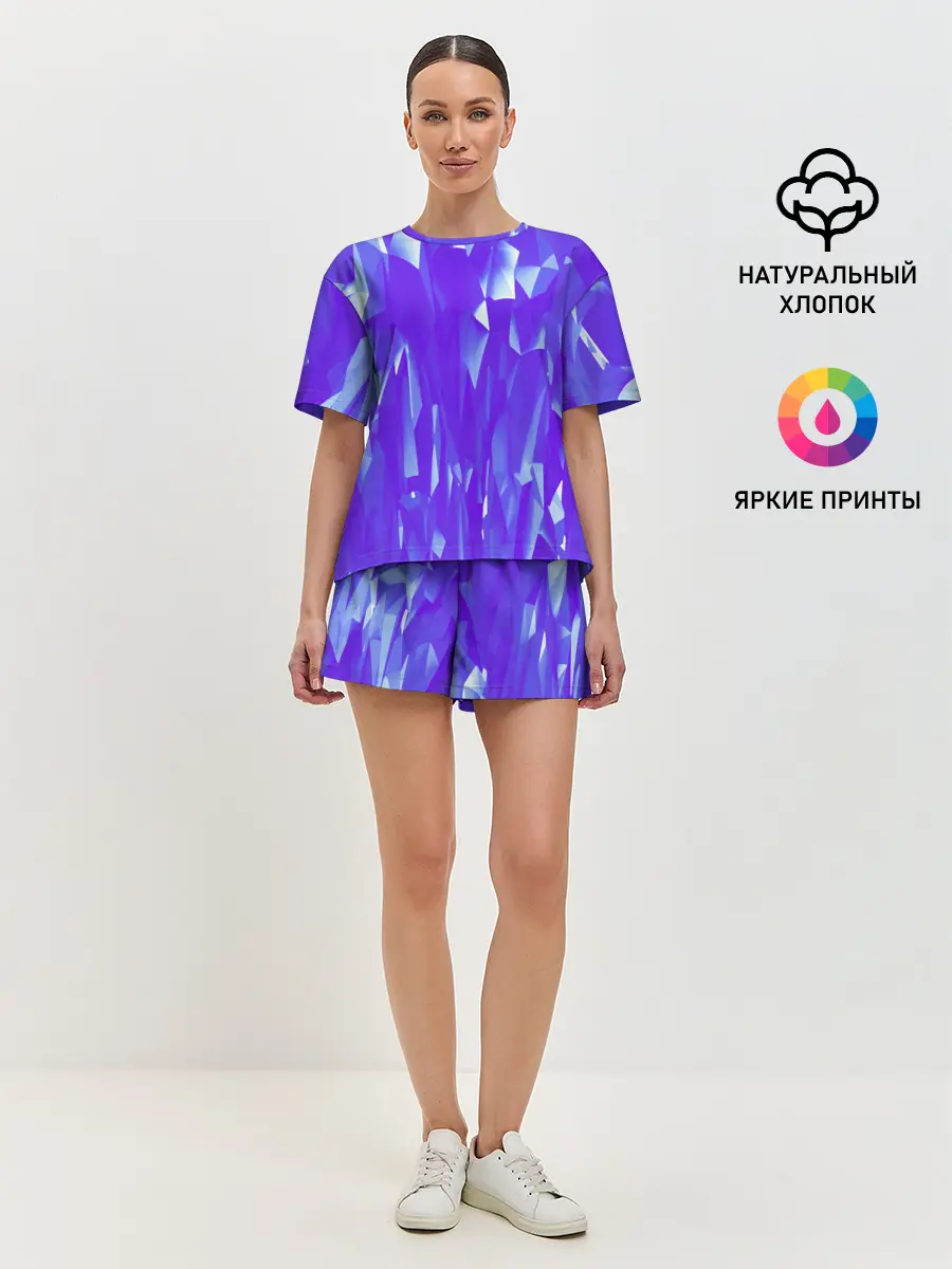 Женская пижама с шортами / Абстракция