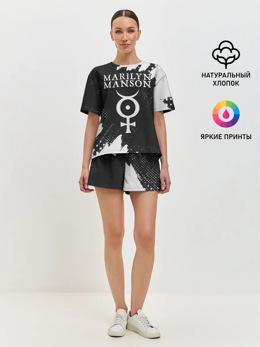Женская пижама с шортами / MARILYN MANSON / М. МЭНСОН