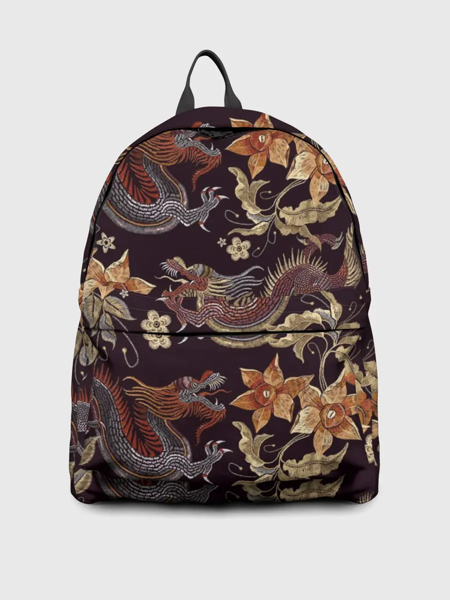 Рюкзак джинсовый / Японские драконы