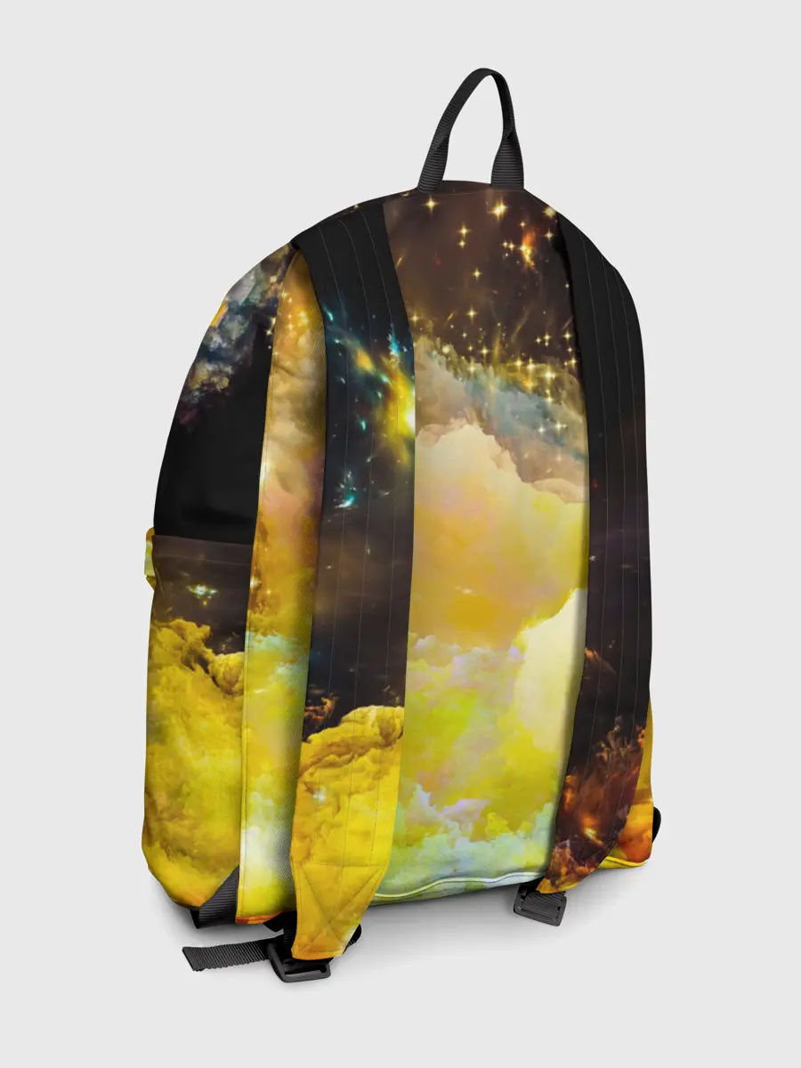 Рюкзак джинсовый / Желтая краска