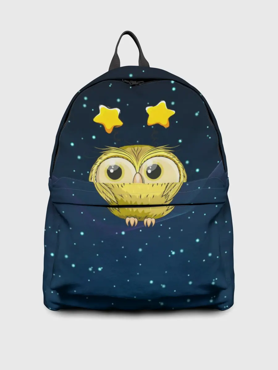 Рюкзак джинсовый / Сова со звездочками
