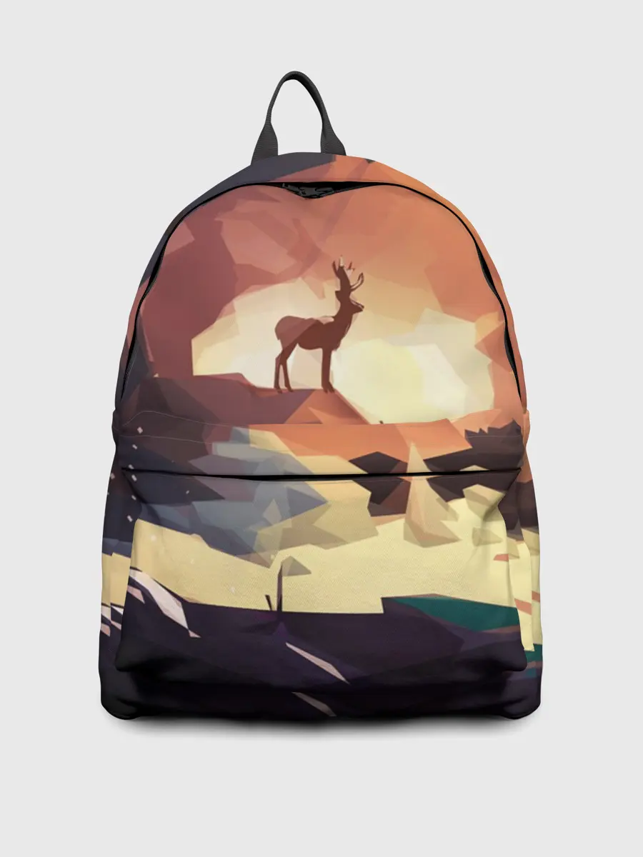 Рюкзак джинсовый / Абстрактный олень