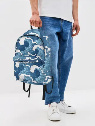 Рюкзак джинсовый / Морские волны