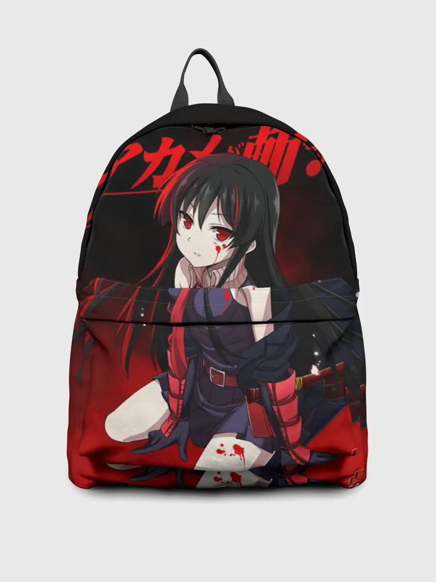 Рюкзак джинсовый / Акаме в красной дымке