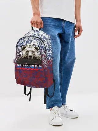 Рюкзак джинсовый / Русский медведь