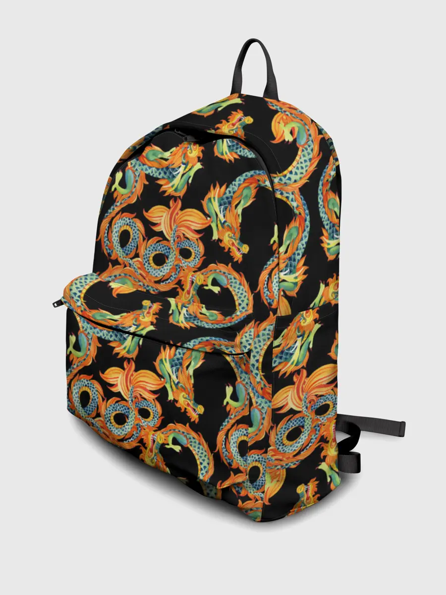 Рюкзак джинсовый / Драконы